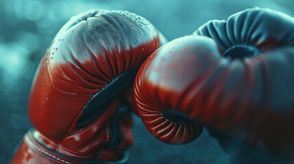 Wall Mural - close up of boxing gloves,