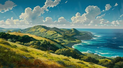 Wall Mural - Mountain view of the sea