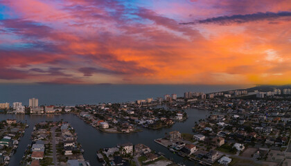 Wall Mural - Sunset over Naples Park in Naples, Florida