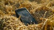 Lost Phone in Wheat Field - Tiny Tech in Rural Landscape