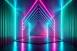 Abstract neon colours music performance backdrop 