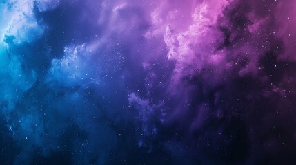 Poster - Celestial Symphony: A Vibrant Blue and Purple Galaxy, Awe-Inspiring Stars and Swirls of Color Dance in Cosmic Harmony