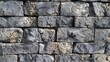 Texture of rectangular stone tiles made of grey bricks