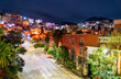 Night view of the old town of Guanajuato, UNESCO world heritage in Mexico