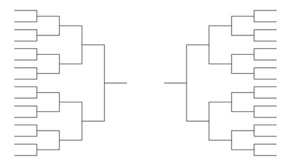 Sport tournament bracket template on white background