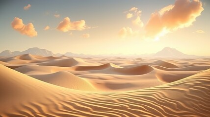 Wall Mural - Golden Desert Sunrise