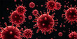  Red COVID-19 virus pandemic vaccine coronavirus transmission infectious disease