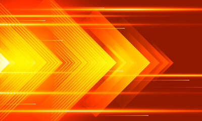 Wall Mural - High Orange Speed concept Arrow up Light out technology background Hitech communication concept innovation background, vector design