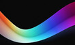 colorful gradient shape on black background