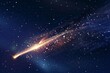 Sparkling meteor trail frame background