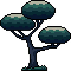 Sticker - pixel art of strange cartoon tree