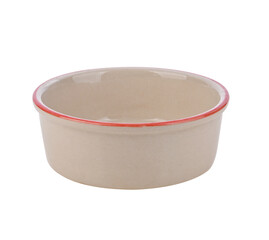 Poster - Dark beige bowl with orange rim on transparent png