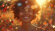 © Maquette Pro - Dynamic Celebration: Enchanting Pompoms in Sunlit Golden Hour