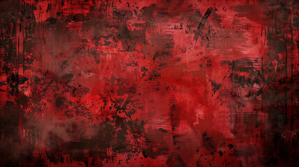 Wall Mural - old red christmas background, vintage grunge dirty texture, distressed weathered worn surface, dark black red paper, horror theme