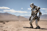 Fototapeta  - robot in desert