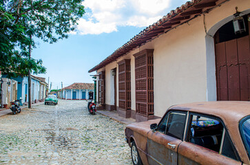 Wall Mural - old car in the street