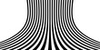 © Sigit - Black on white abstract perspective wave line stripes with 3d dimensional effect isolated on white. linear perspective illustration op art