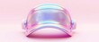 Featuring a futuristic visor cap in kawaii pastel shades, this 3D render showcases a cute yet functional design, Sharpen isolated on white background