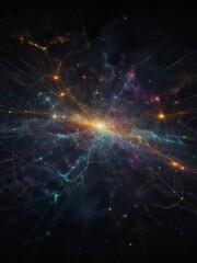Wall Mural - illustration of cosmic web in the space