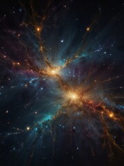 Wall Mural - illustration of cosmic web in the space