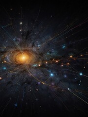Wall Mural - illustration of cosmic web in the space