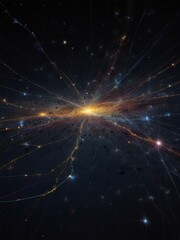 Wall Mural - illustration of cosmic web in the space