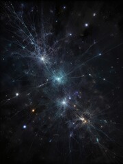 Wall Mural - illustration of cosmic web in the space