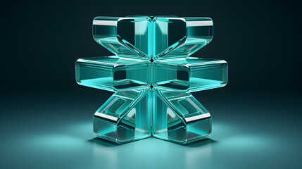 Poster - Turquoise Icon 3d