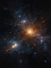 Wall Mural - illustration of cosmic web in the space
