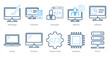 © popcornarts - A set of 10 internet computer icons as web design, computer, developer