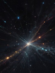 Wall Mural - illustration of cosmic web in the space