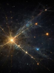 Wall Mural - illustration of cosmic web in the space