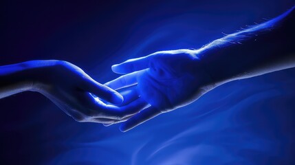 A spiritual concept of divine love and care conveyed through a helping hand image.