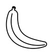 Banana vector isolated in a simple minimalism art style