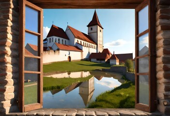 Wall Mural - castle in the city