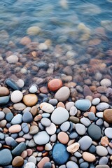 Sticker - Colorful pebbles in flowing water