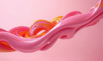 Wall Mural - pink 3d liquid background