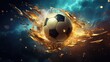Explosive soccer ball in motion