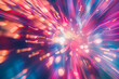 Vivid Burst of Cosmic Energy in a Pink Nebula Space