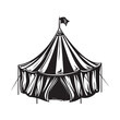 Circus tent isolated on white. Circus tent vector illustration Stock Vector 