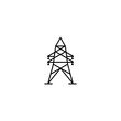 Electric tower icon isolated on white background
