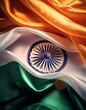 Hyper-realistic wallpaper of an Indian flag