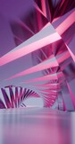 Fototapeta  - Architecture background geometric arched interior 3d render