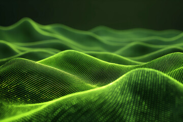 3D abstract eco theme background. Ultrarealistic and detailed conceptual green wallpaper