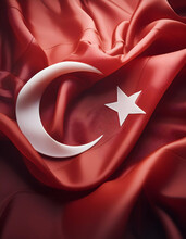 Hyper-realistic Wallpaper Of A Turkey Flag