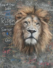 Wall Mural - Jesus Lion pof Juda - Jesus Löwe von Juda