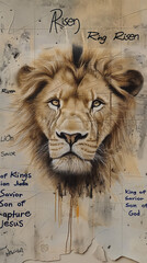 Wall Mural - Jesus Lion pof Juda - Jesus Löwe von Juda