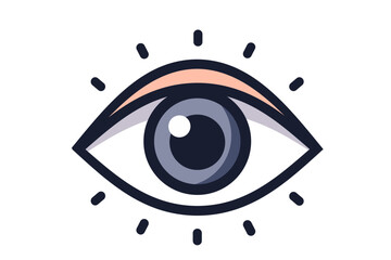 Sticker - vision eye icon, eye logo
