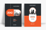 Fototapeta  - City Background Business Book Cover Design Template