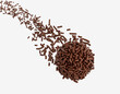 Chocolate Sprinkles Coming In The Air And Stops On Brigadeiro Brazilian Dessert Ball 3D Illustration